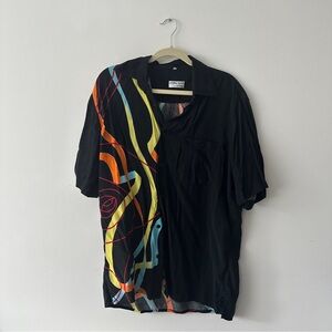 Georg Roth Black and Multicolor Graphic Shirt